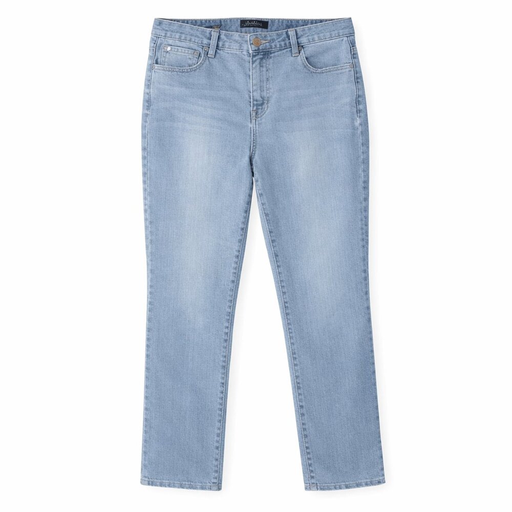 TALBOTS Flawless Five Pocket Slim Ankle Curvy Light Wash Jeans Size 12